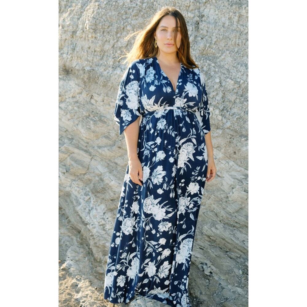 Copied - Rachel Pally Caftan Maternity Maxi Dress Sz Medium Rose Print